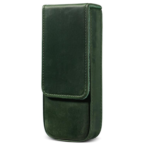 Crazy Horse Leather Magnetic Drawer Style Three Pieces Pencil Case