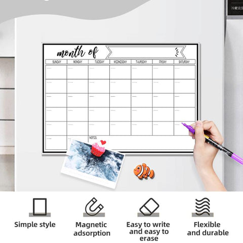 Monthly Plan Magnetic Refrigerator Message Board, 21x28cm, 42x29.7cm