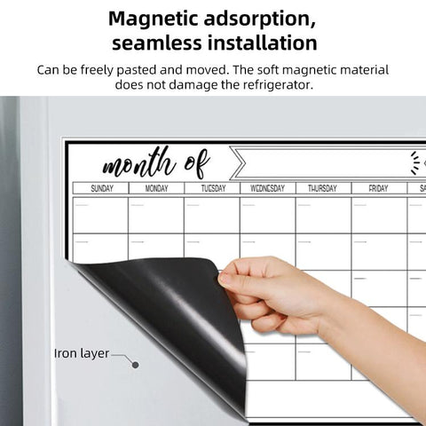 Monthly Plan Magnetic Refrigerator Message Board, 21x28cm, 42x29.7cm