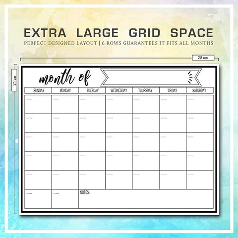 Monthly Plan Magnetic Refrigerator Message Board, 21x28cm, 42x29.7cm