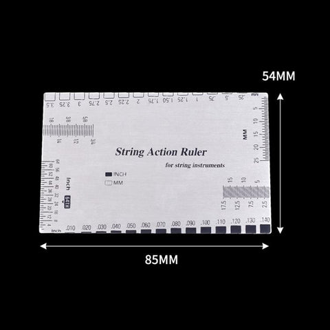 Stainless Steel Guitar String Action Ruler Gauge