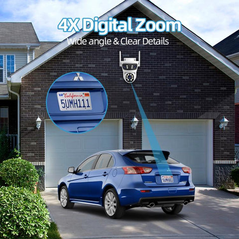 RH-TC3L 3MP Triple Lens HD Outdoor PTZ Security Dome Camera, EU Plug, US Plug, UK Plug, AU Plug