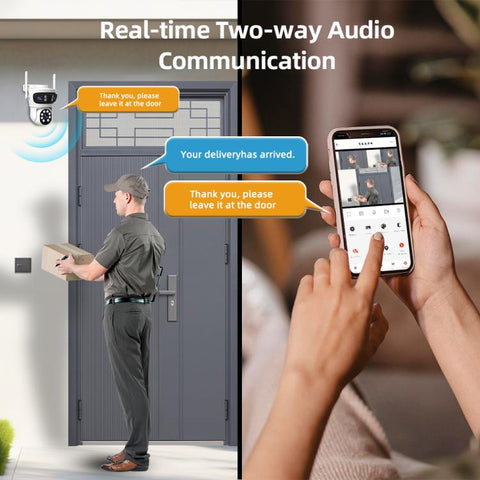 RH-TC3L 3MP Triple Lens HD Outdoor PTZ Security Dome Camera, EU Plug, US Plug, UK Plug, AU Plug