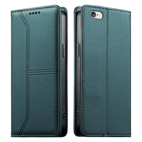 Stitched Line Magnetic RFID Vegan Leather Phone Case, For iPhone X / XS, For iPhone XR, For iPhone XS Max, For iPhone 8 Plus / 7 Plus