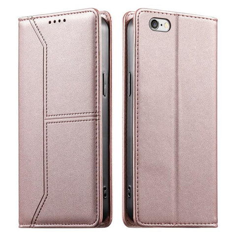 Stitched Line Magnetic RFID Vegan Leather Phone Case, For iPhone X / XS, For iPhone XR, For iPhone XS Max, For iPhone 8 Plus / 7 Plus