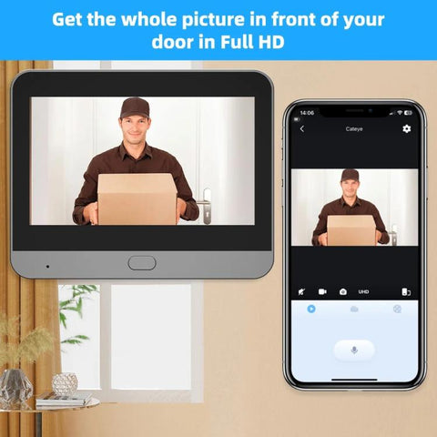 RH-PD10-I 4.3 inch HD Screen Motion Detection Smart WiFi Video Doorbell, RH-PD10-I