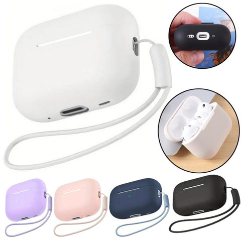 Silicone Earbud Protective Case with Lanyard, For AirPods Pro 3