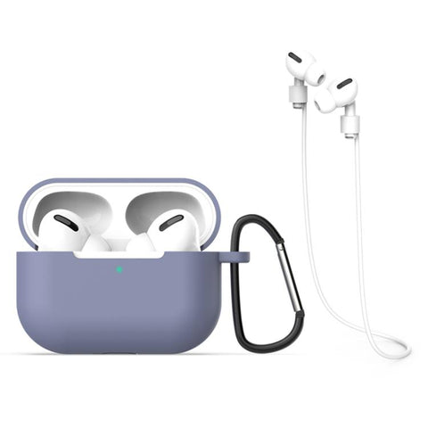 Silicone Earphone Protective Case + Hook + Anti-lost Rope 3 in 1 Set, For AirPods Pro 3
