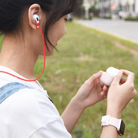Silicone Earphone Protective Case + Hook + Anti-lost Rope 3 in 1 Set, For AirPods Pro 3