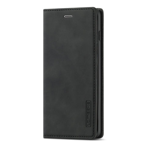 LC.IMEEKE Strong Magnetism Ultra-thin Horizontal Flip Shockproof Matte TPU + PU Leather Case with Holder & Card Slots & Wallet, For Samsung Galaxy S10+