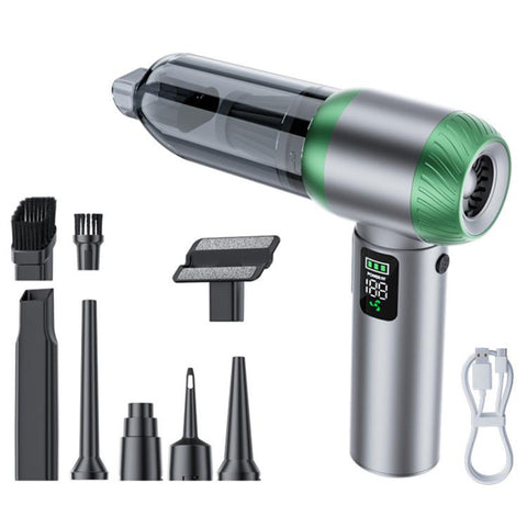 SUITU Handheld Blow Suction Combo LED Display Brushless Vacuum Cleaner, One Touch Dustbin Emptying, Long Dust Collection Bin