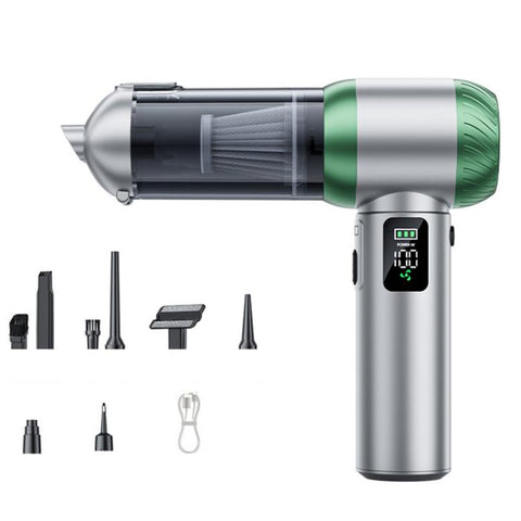 SUITU Handheld Blow Suction Combo LED Display Brushless Vacuum Cleaner, One Touch Dustbin Emptying, Long Dust Collection Bin