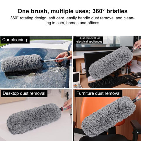 SUITU LS-447 Car Retractable Microfiber Dusting Brush Wax Mop
