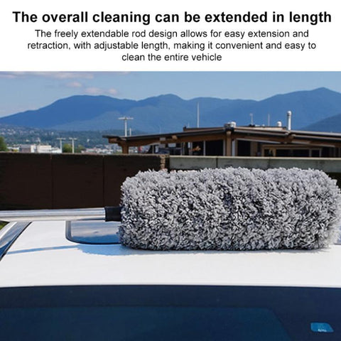 SUITU LS-447 Car Retractable Microfiber Dusting Brush Wax Mop