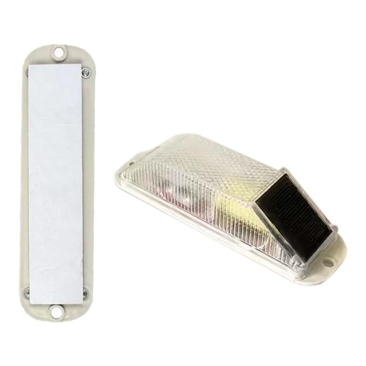 Solar Powered Nighttime LED Flashing Warning Light, Double-sided Tape, Screw