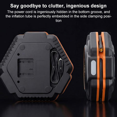 SUITU Car Triangular Air Pump Electric Air Tire Inflator, Button Version, Touch Screen Version