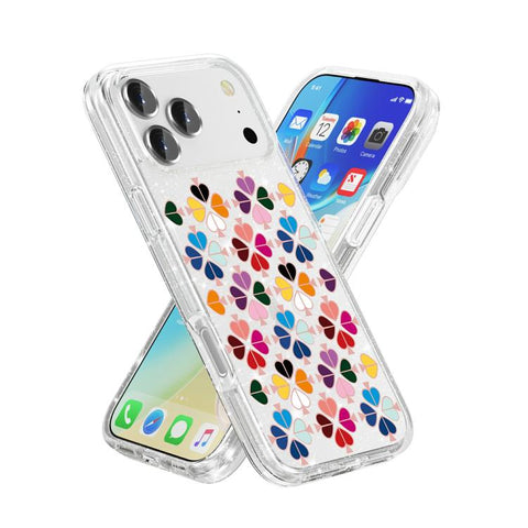Glittering Crystal Red Heart Pattern Phone Case, For iPhone 18 Pro / 17 Pro, For iPhone 18 Pro Max / 17 Pro Max