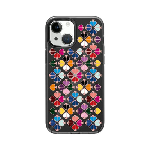 Transparent Crystal Red Heart Pattern Phone Case, For iPhone 13