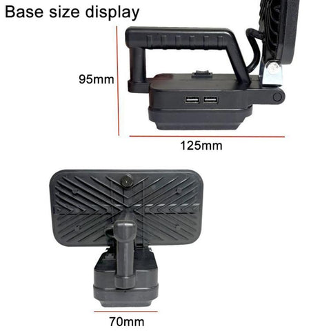 Outdoor Portable Dual USB LED Emergency Work Light, For Makita Battery Slot, 3 inch Square High Beam, 4 inch Square High and Low Beam, 5 inch Square High and Low Beam, 8 inch Square High and Low Beam