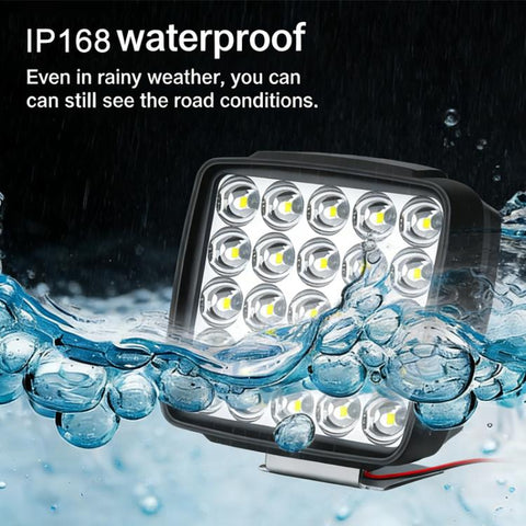 DC12-80V IP68 Waterproof Car Ultra-bright LED Spotlight, 15 LEDs, 45 LEDs