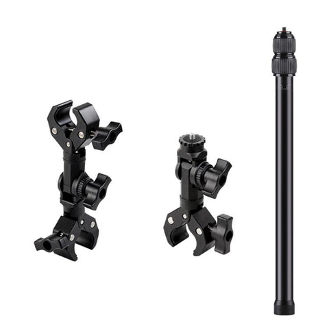 Universal Action Camera Bicycle Handlebar Clamp Holder Extension Rod, With Rod & Dual-Leg Crab & Dual-Head Crab Clamp, With 2 x  Dual-Head-Crab Clamp, With Rod & Dual-Head-Crab & Single-Crab Clamp