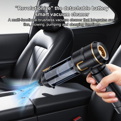 SUITU Handheld Blow Suction Combo Removable Battery Car Vacuum Cleaner, One Touch Dustbin Emptying, Extended Dustbin