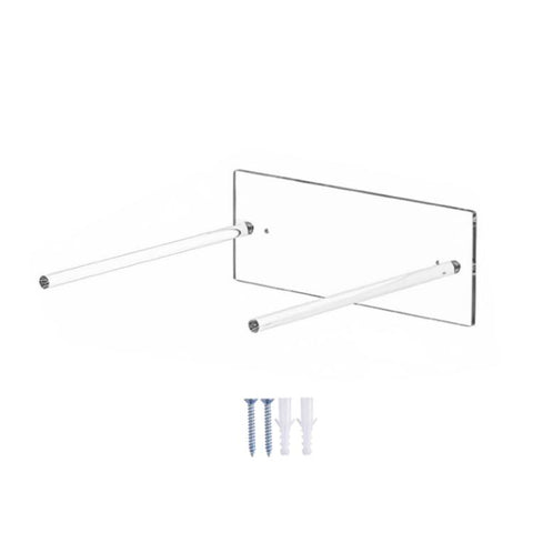 Wall-Mounted Clear Acrylic Cowboy Hat Storage Rack Sun Hat Display Stand, Single Pack, 2pcs/Pack