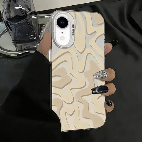 Wavy Stripes Pattern Frosted IMD 2-in-1 PC Phone Case, For iPhone 11, For iPhone 11 Pro, For iPhone X / XS, For iPhone XR, For iPhone XS Max, For iPhone 8 Plus / 7 Plus