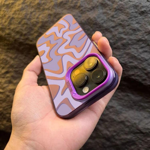 Wavy Stripes Pattern Frosted IMD 2-in-1 PC Phone Case, For iPhone 11, For iPhone 11 Pro, For iPhone X / XS, For iPhone XR, For iPhone XS Max, For iPhone 8 Plus / 7 Plus