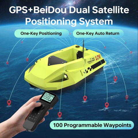 D50E GPS High Speed Smart Remote Control Fishing Bait Boat with Sonar Sensor, EU Plug, US Plug, UK Plug