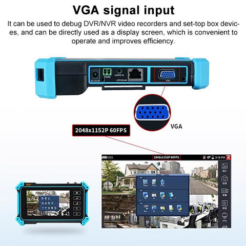 IPC-5100 Plus 4K Network Coaxial Simulation Engineering Video Surveillance Tester, US Plug, EU Plug, UK Plug, AU Plug