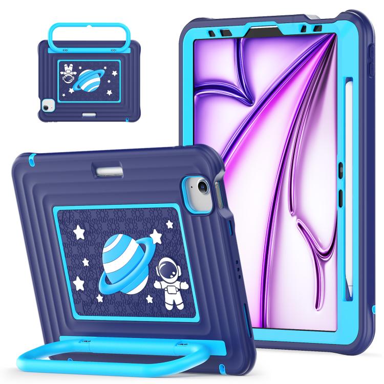 Handle Holder Silicone Hybrid PC Tablet Case with Shoulder Strap, For iPad Air 11 2026 / 2025 / 2024, For iPad 2025 / 2022, For iPad mini 2024 / mini 6