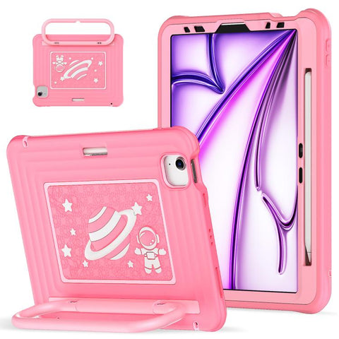 Handle Holder Silicone Hybrid PC Tablet Case with Shoulder Strap, For iPad Air 11 2026 / 2025 / 2024, For iPad 2025 / 2022, For iPad mini 2024 / mini 6