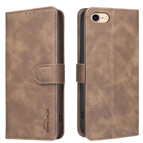Solid Color Calfskin Texture RFID Vegan Leather Phone Case, For iPhone XS Max, For iPhone 6 Plus/7 Plus/8 Plus, For iPhone 6 / 7 / 8
