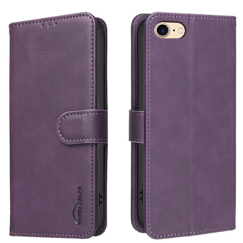 Solid Color Calfskin Texture RFID Vegan Leather Phone Case, For iPhone XS Max, For iPhone 6 Plus/7 Plus/8 Plus, For iPhone 6 / 7 / 8