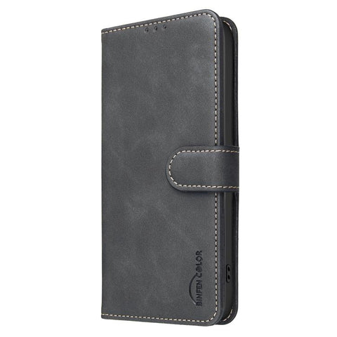 Solid Color Calfskin Texture RFID Vegan Leather Phone Case, For iPhone XS Max, For iPhone 6 Plus/7 Plus/8 Plus, For iPhone 6 / 7 / 8