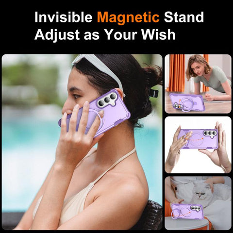 Yingcai Gears MagSafe Holder Shockproof Phone Case, For Samsung Galaxy S26+ 5G, For Samsung Galaxy S26 Ultra 5G, For Samsung Galaxy S26 5G
