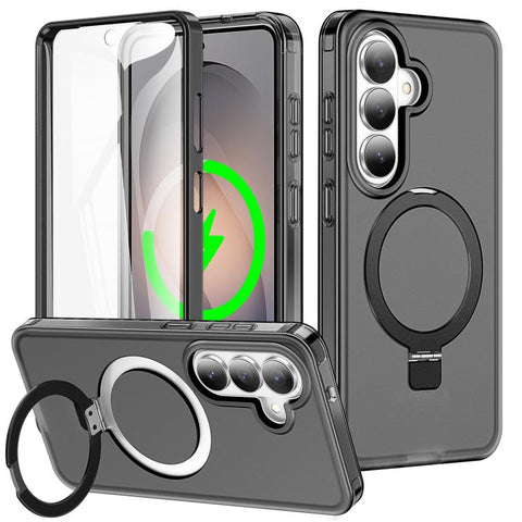 Frosted Magnetic Holder Phone Case with Screen Protector, For Samsung Galaxy S26+ 5G, For Samsung Galaxy S26 Ultra 5G, For Samsung Galaxy S26 5G