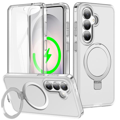 Frosted Magnetic Holder Phone Case with Screen Protector, For Samsung Galaxy S26+ 5G, For Samsung Galaxy S26 Ultra 5G, For Samsung Galaxy S26 5G