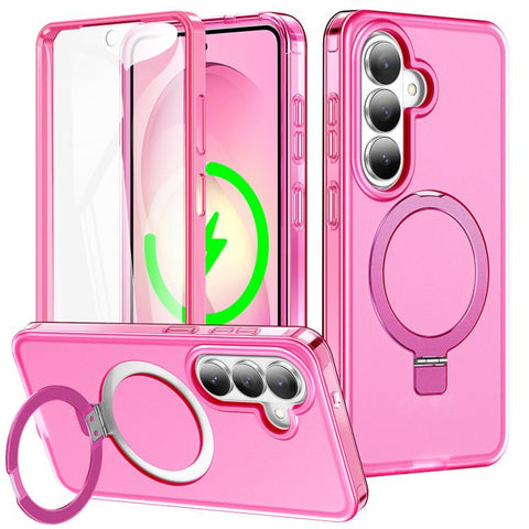 Frosted Magnetic Holder Phone Case with Screen Protector, For Samsung Galaxy S26+ 5G, For Samsung Galaxy S26 Ultra 5G, For Samsung Galaxy S26 5G