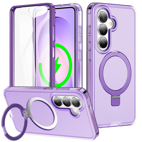 Frosted Magnetic Holder Phone Case with Screen Protector, For Samsung Galaxy S26+ 5G, For Samsung Galaxy S26 Ultra 5G, For Samsung Galaxy S26 5G