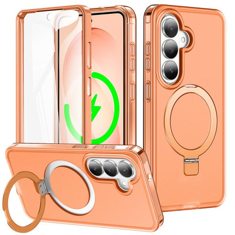 Frosted Magnetic Holder Phone Case with Screen Protector, For Samsung Galaxy S26+ 5G, For Samsung Galaxy S26 Ultra 5G, For Samsung Galaxy S26 5G