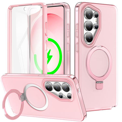 Frosted Magnetic Holder Phone Case with Screen Protector, For Samsung Galaxy S26+ 5G, For Samsung Galaxy S26 Ultra 5G, For Samsung Galaxy S26 5G