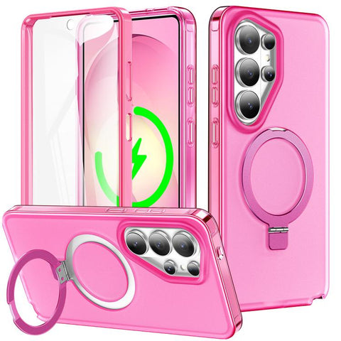 Frosted Magnetic Holder Phone Case with Screen Protector, For Samsung Galaxy S26+ 5G, For Samsung Galaxy S26 Ultra 5G, For Samsung Galaxy S26 5G