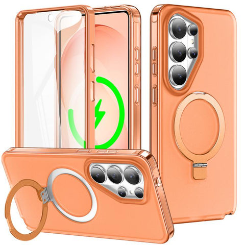 Frosted Magnetic Holder Phone Case with Screen Protector, For Samsung Galaxy S26+ 5G, For Samsung Galaxy S26 Ultra 5G, For Samsung Galaxy S26 5G