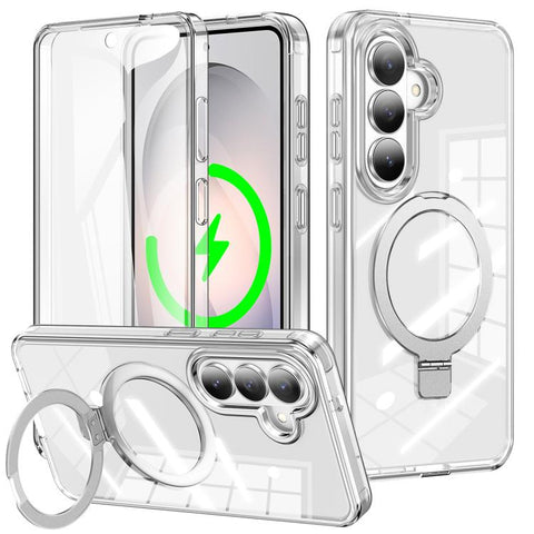 Frosted Magnetic Holder Phone Case with Screen Protector, For Samsung Galaxy S26+ 5G, For Samsung Galaxy S26 Ultra 5G, For Samsung Galaxy S26 5G