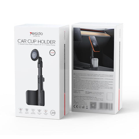 Yesido C230 Card-Embedded Car Water Cup Base Magnetic Phone Holder, C230