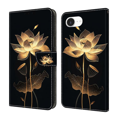 Crystal-Like Painted Vegan Leather Phone Case, For iPhone 18 Pro / 17 Pro, For iPhone 18 Pro Max / 17 Pro Max, For iPhone 17e / 16e, For iPhone 17