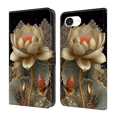Crystal-Like Painted Vegan Leather Phone Case, For iPhone 18 Pro / 17 Pro, For iPhone 18 Pro Max / 17 Pro Max, For iPhone 17e / 16e, For iPhone 17