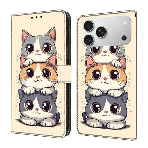 Crystal-Like Painted Vegan Leather Phone Case, For iPhone 18 Pro / 17 Pro, For iPhone 18 Pro Max / 17 Pro Max, For iPhone 17e / 16e, For iPhone 17